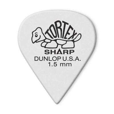 Dunlop Tortex Sharp Picks (12 Pack, 1.5mm/White)