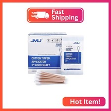 JMU Medical Cotton Swabs, Cotton Swabs with Wooden Sticks, 1000 Count