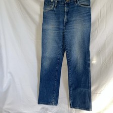 Rustler Men's Light Wash Blue Denim Straight Regular Fit Jeans 36x32