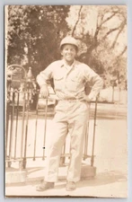 RPPC WWII Soldier Somewhere In Italy Real Photo Postcard I31