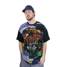 Camiseta gráfica Crooks & Castles Medusa Snake Bullet para hombre 2XL/XL Streetwear Tee