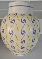 Poole Pottery Freeform Shape 717 HSU Pattern (Scrolls) Vase Large Version