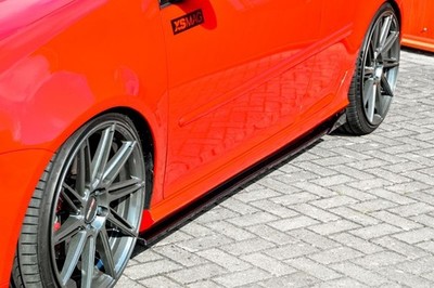 Black Gloss Sideskirts addons Blades/ sill covers wing For VW Golf 5 2003-2008