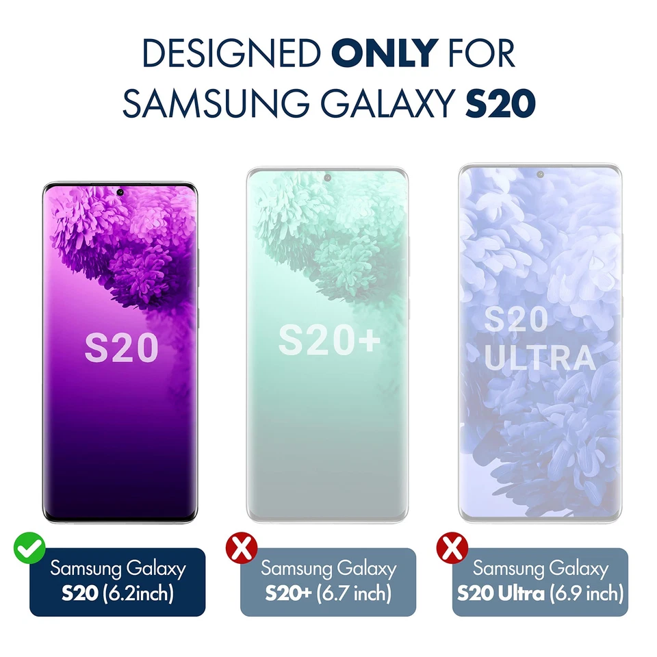 Protector de pantalla Samsung Galaxy S20 6,2 pulgadas escudo militar ultra HD transparente Foto 2 de 4