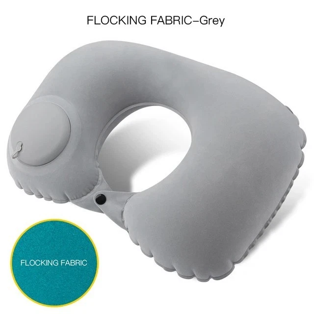 Inflatable U-Shape Travel Neck Pillow Portable Foldable for Outdoor Trips