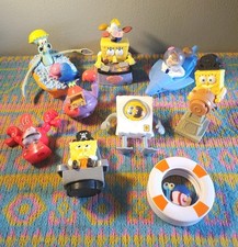 Figura Burger King Bob Esponja Pantalones Cuadrados (Lote de 9) 2001-2025 Paquete de Juguetes