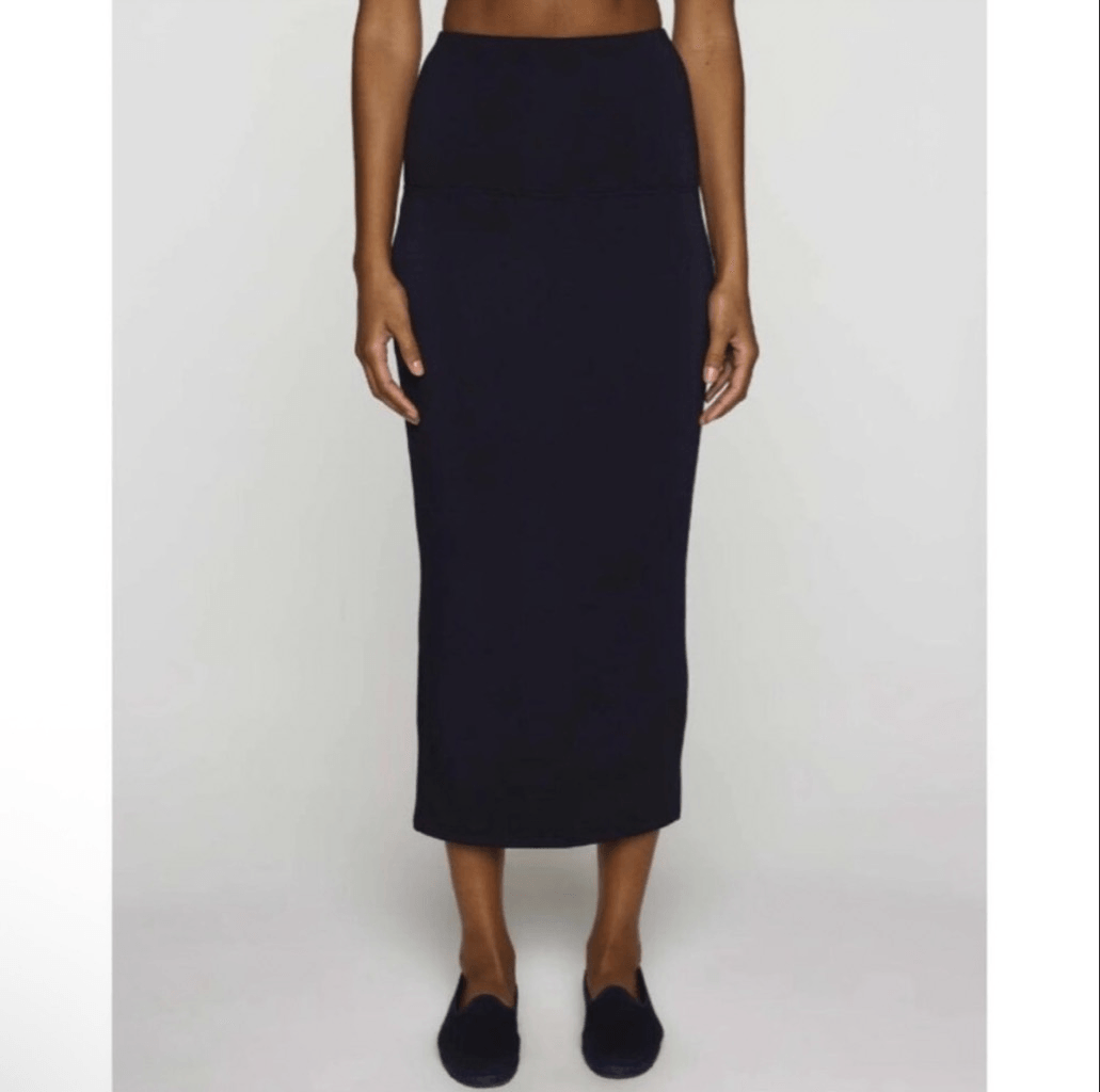 Bleusalt Malibu Dark Green Modal Tube Maxi Pencil Skirt Pull On Size 2