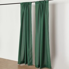 HUNTER GREEN 2 Drapery Panels 8 ft Polyester Backdrop CURTAINS Rod Pockets