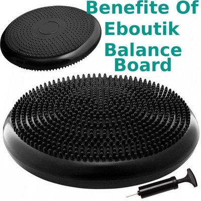 Neu schwarz Stabilität Disc Balance Pad Wackelkissen Knöchel Knie Board MIT PUMPE UK