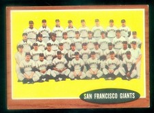 1962 TOPPS #226 GIANTS TEAM EXMT