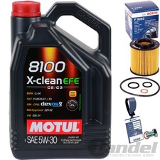 BOSCH ÖLFILTER 1457429262+MOTUL 5W30 passend für BMW 1er E81 3er E46 E90 X1 E84
