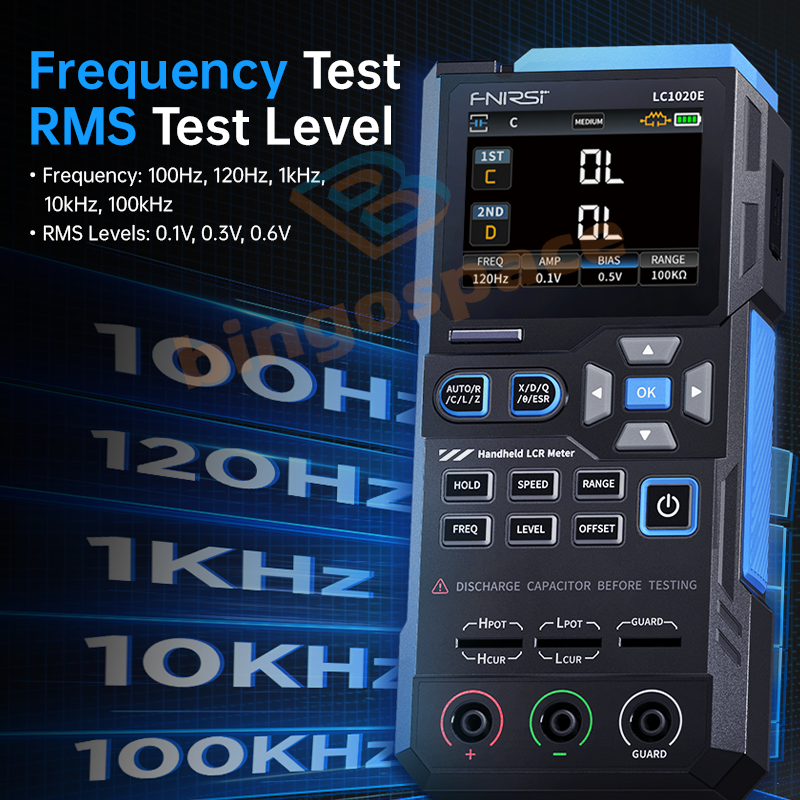 FNIRSI LC1020E Handheld Digital Bridge LCR ESR Tester Resistance 0