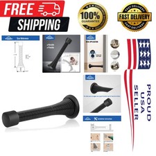 Elegant 3-1/8" Spring Door Stop - Rubber Bumper for Wall  Baseboard Mounting