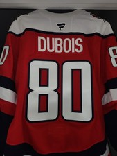 PIERRE LUC DUBOIS WASHINGTON CAPITALS RED ALTERNATE FANATICS AUTHENTIC PRO...