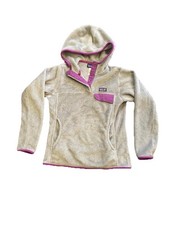Patagonia Synchilla Snap T Fleece Hooded Pullover Women s XS 1/4 Green Purple