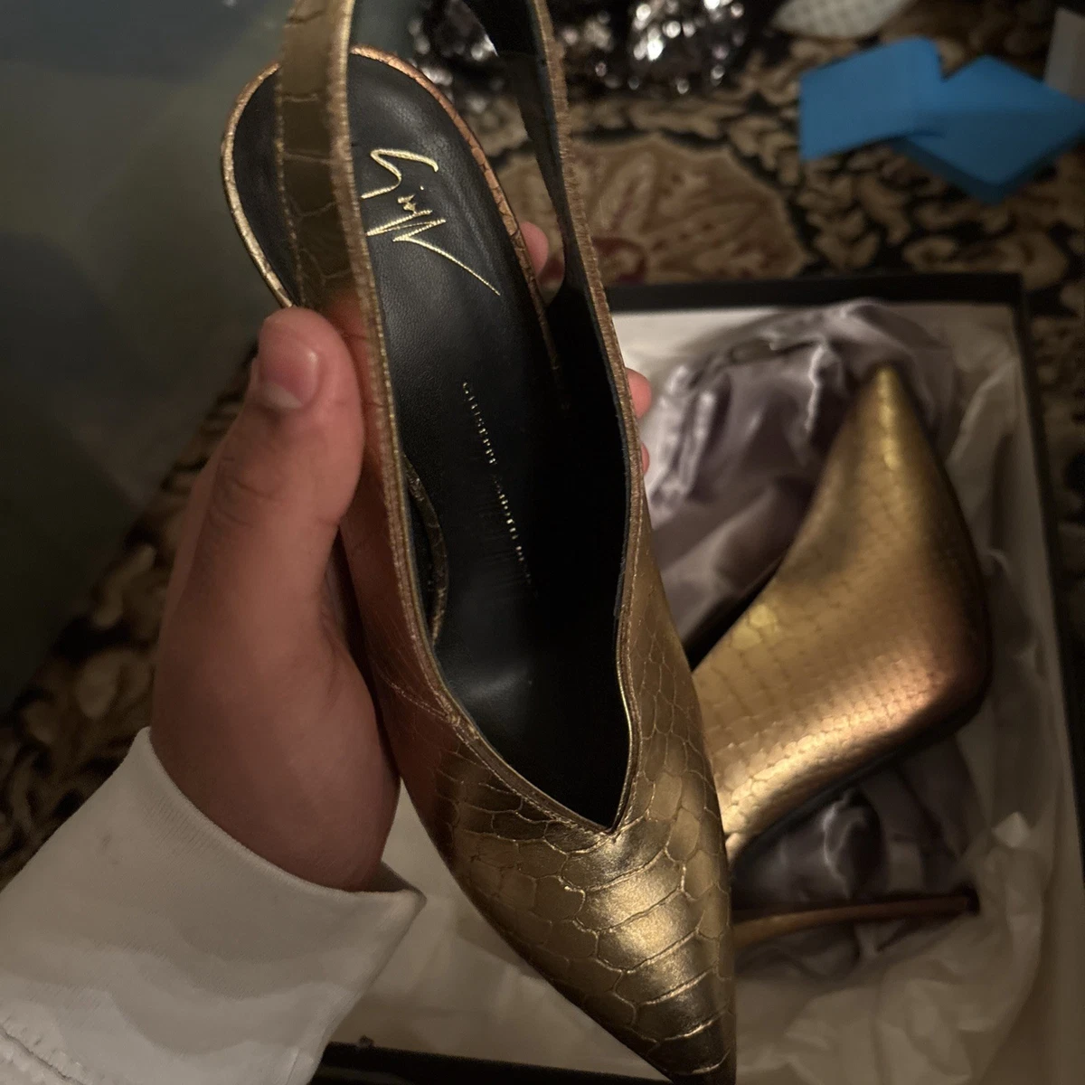Giuseppe Zanotti Heels Gold for sale - eBay