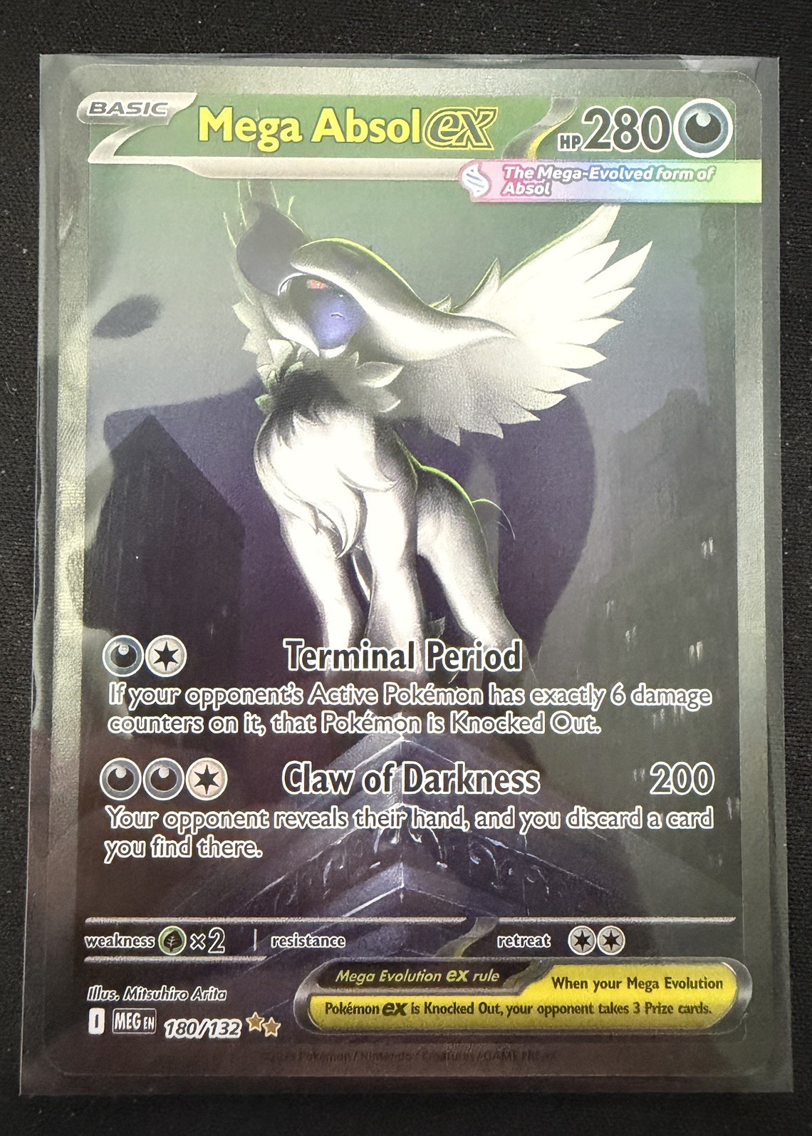 Mega Absol ex 180/132 Special Illustration Rare Mega Evolution Pokemon Holo NM