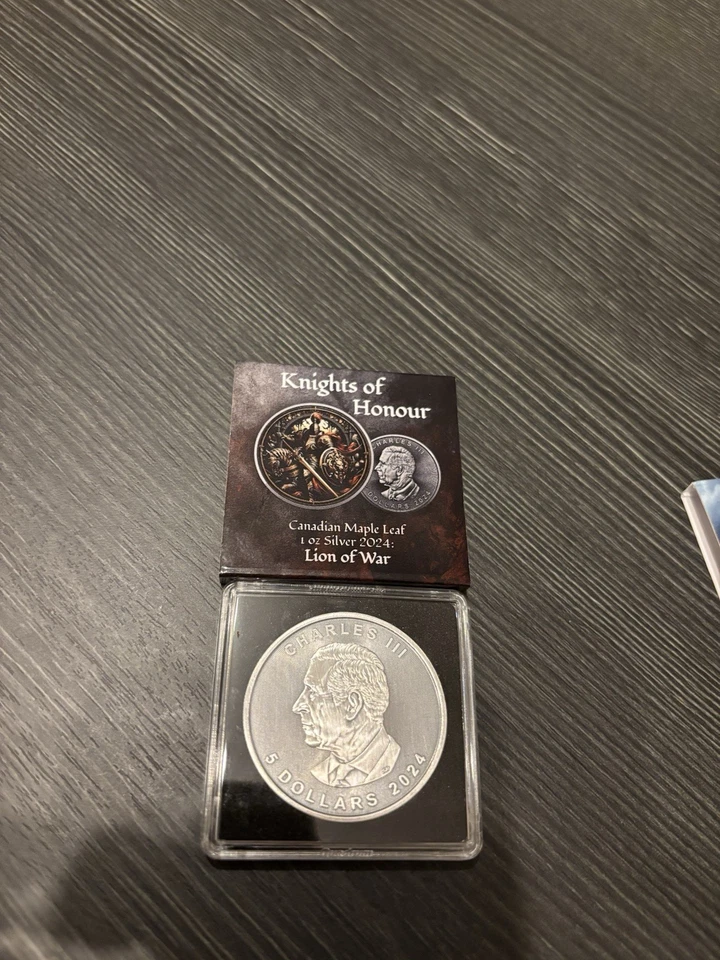 Maple Leaf Knights of Honour Lion of War 1 Oz Silber 2024 Canada Silbermünze - Bild 2 von 3