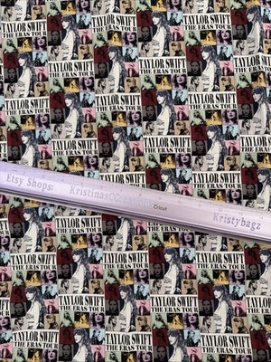 Taylor Swift Fabric Singer Eras Tour Cotton Fabric by the Yard, 54-56'' Width