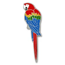 PinMart's Colorful Tropical Parrot Bird Animal Enamel Lapel Pin