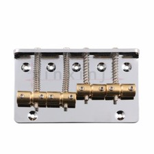 4 String Bass Bridge Chrome with Brass Saddles Top Loading