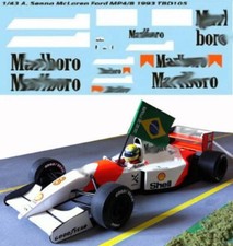 1/43 Decals for FOR McLAREN FORD MP4/8 AYRTON SENNA 1993 F1 DECAL TBD105