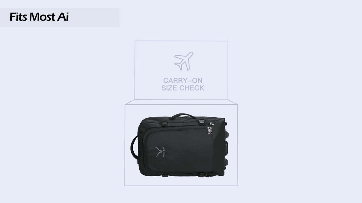Hynes Eagle Carry on Trolley Rugzak Vlucht Goedgekeurde tas Handbagage