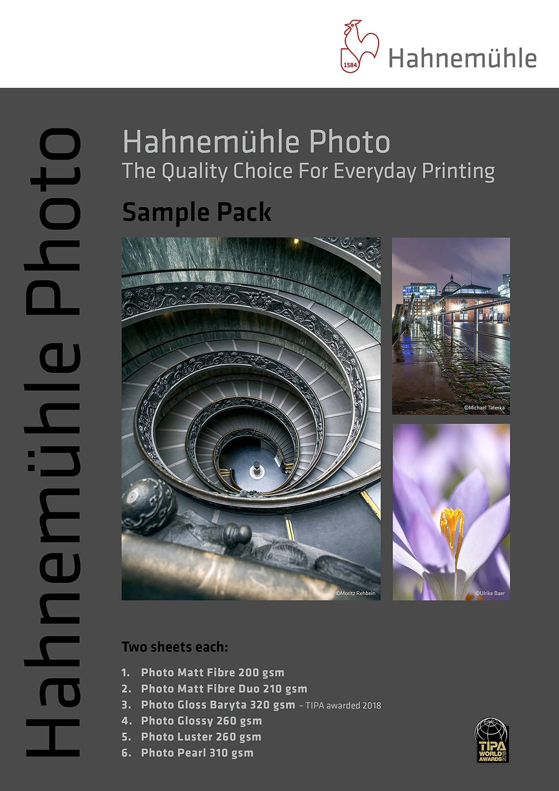 Hahnemühle 10603553 Photo Sample Pack Fine Art Inkjet Photo Paper Sample Pack