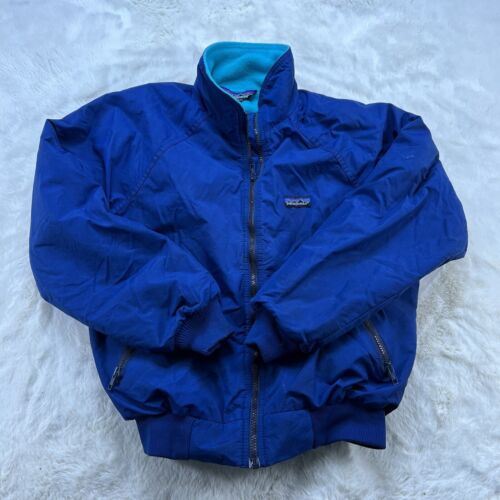 Vintage Patagonia Fleece Lined Bomber Jacket Style 28109 Boys Size 10 Blue - Picture 8 of 12