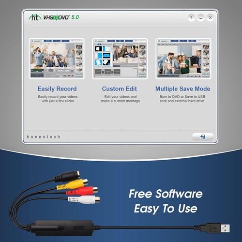 VHS to Digital Video Capture External USB Video Capture Card V Home Office - Picture 6 of 7