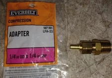 Everbilt 587-001 1/4" x 1/4" MIP Lead-Free Brass Compression Adapter Fitting