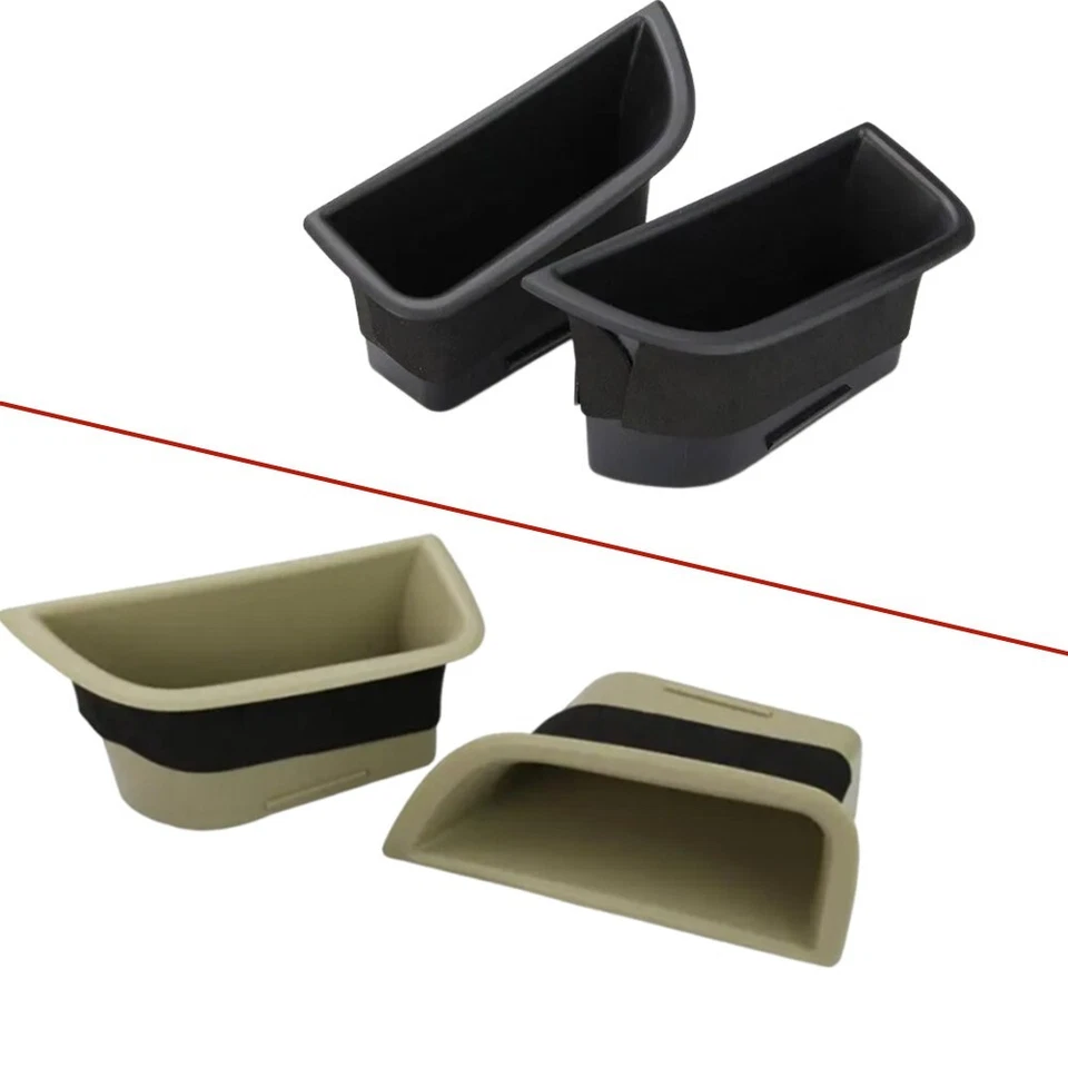 Organizador de caja de almacenamiento con manija de puerta delantera ABS negro para Volvo S80 V70 XC70 Foto 2 de 4