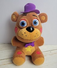 Five Nights At Freddy's 8" Rockstar Fazbear in Purple Hat 2020 Pizza Simulator