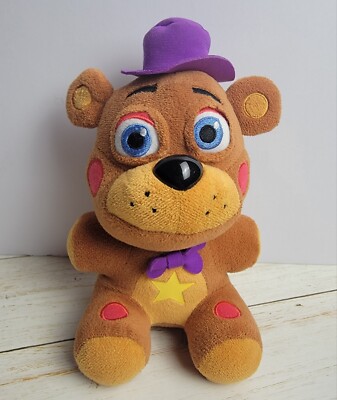 Five Nights At Freddy's 8'' Rockstar Fazbear in Purple Hat 2020 Pizza Simulator