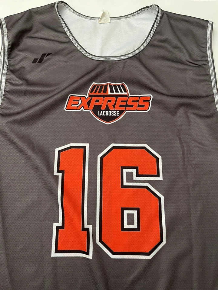 Camisa Jersey Midwest Express Para Hombre Adulto Talla XL Reversible Lacrosse - Gris/Blanco Foto 2 de 4