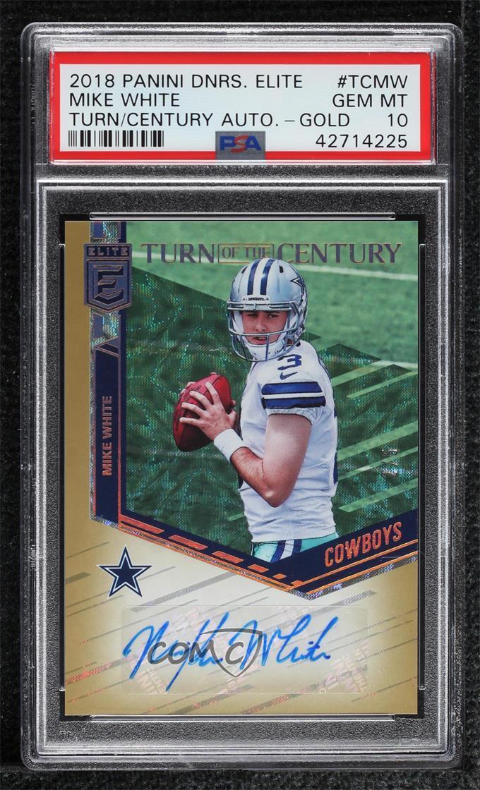 Mike White Panini Donruss Elite Turn of the Century Autograph #MW Gold