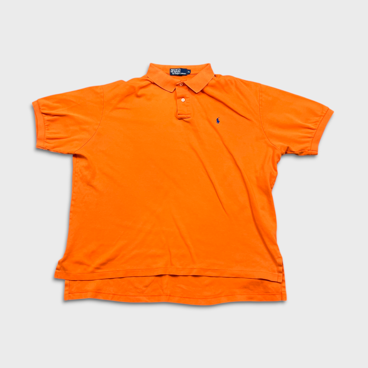 Polo Ralph Lauren vintage anni 90 camicia uomo XL arancione pony preppy maglietta manica corta