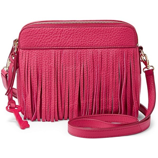 Fossil Sydney Fringe Crossbody Pomegranate pink Bag ZB6707661 eBay