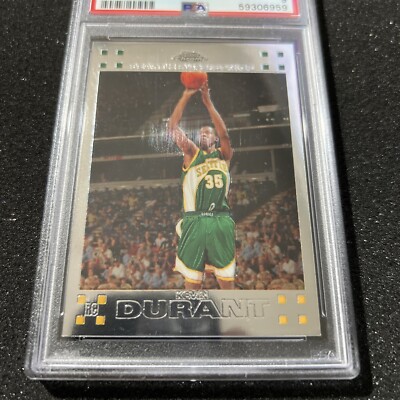 2007 Topps Chrome KEVIN DURANT #131 - GRADED PSA 9 - ROOKIE NBA KEVIN DURANT TOPPS CHROME RC #131 PSA 9