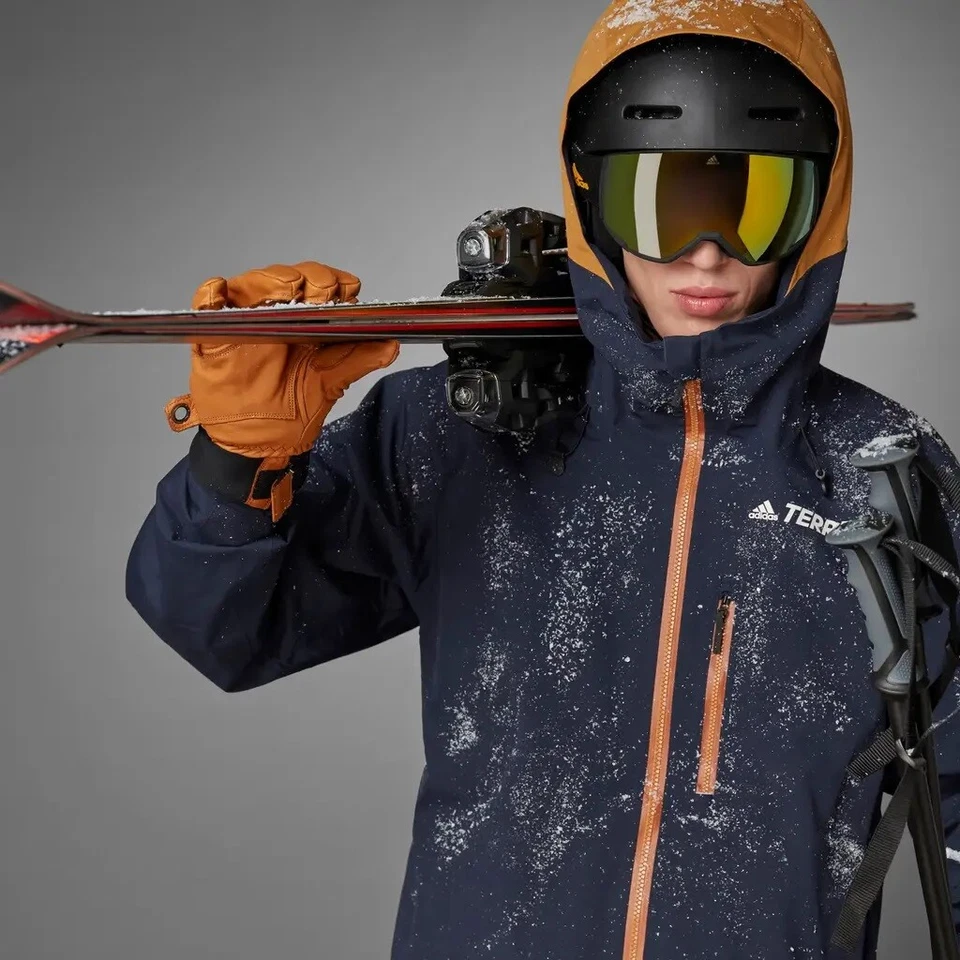 Chaqueta Aislada Adidas Terrex Resort 3 en 1 Esquí Snowboard GT2808 Azul Marino Nuevo Abrigo Foto 4 de 4