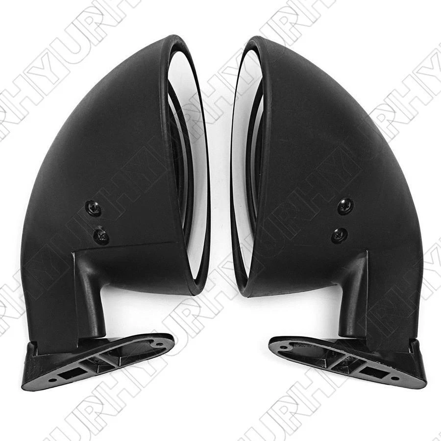 1 par ABS fosco vintage preto carro caminhão esquerda + direita porta lateral asa espelho retrovisor - Imagem 4 de 4