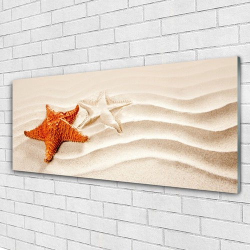 Tulup Impression sur Verre 125x50 cm Image Tableau Photo décorative panoramique pour la Cuisine et Le Salon - Paysage - Plage - Beige