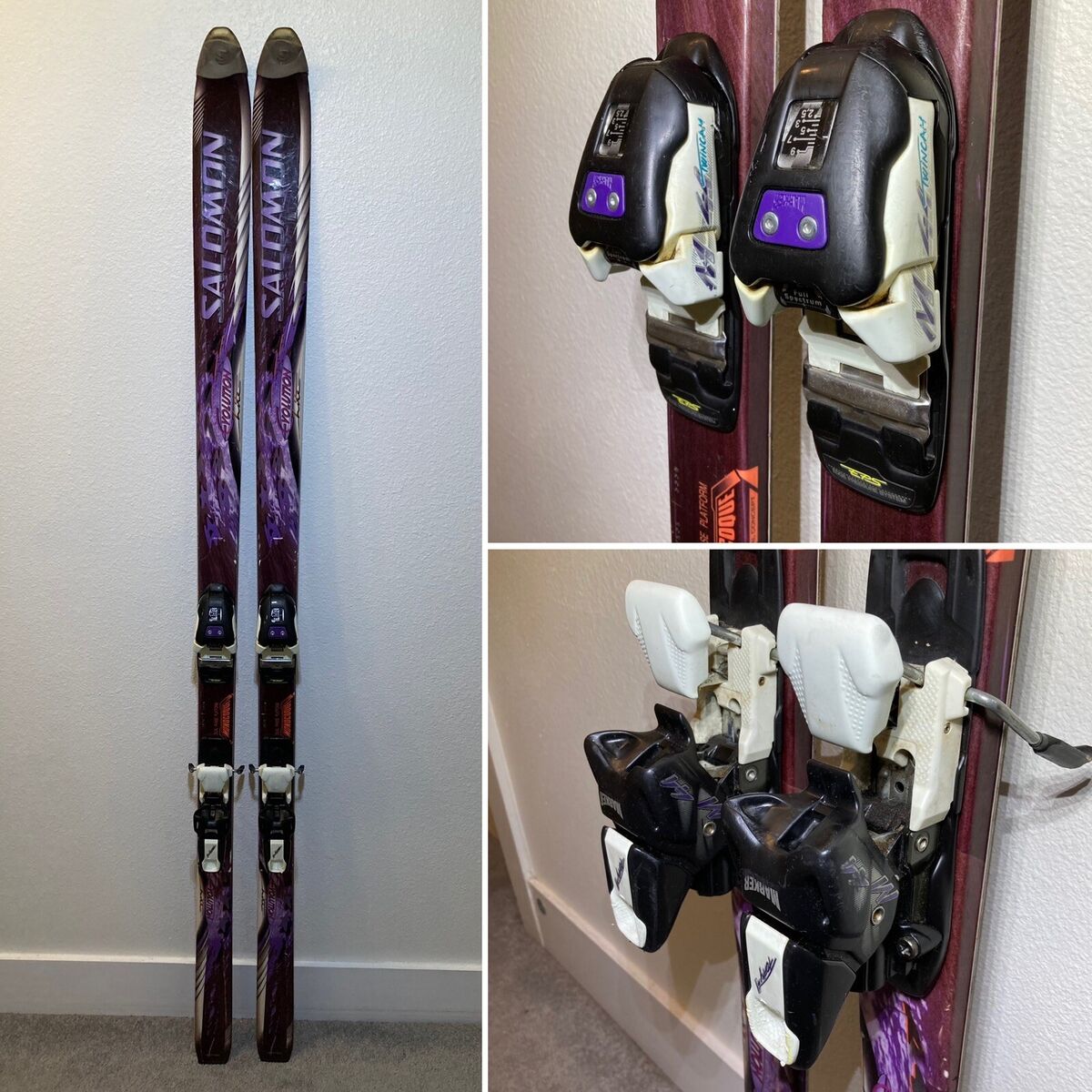 Salomon Monocoque Skis Evolution Lite 71 inch w/ Marker Twin Salomon Monocoque Skis Evolution Lite 71 inch w/ Marker Twin
