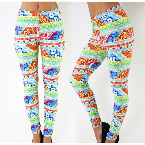 Fashion Women's Pattern Print Stretch Leggings 13 Styles - Picture 26 of 77