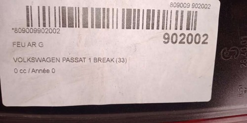 Fanale Posteriore Sinistra VW Passat 1 Break (33) - Fanale Arg (Stock FC3-7) - Foto 2 di 5