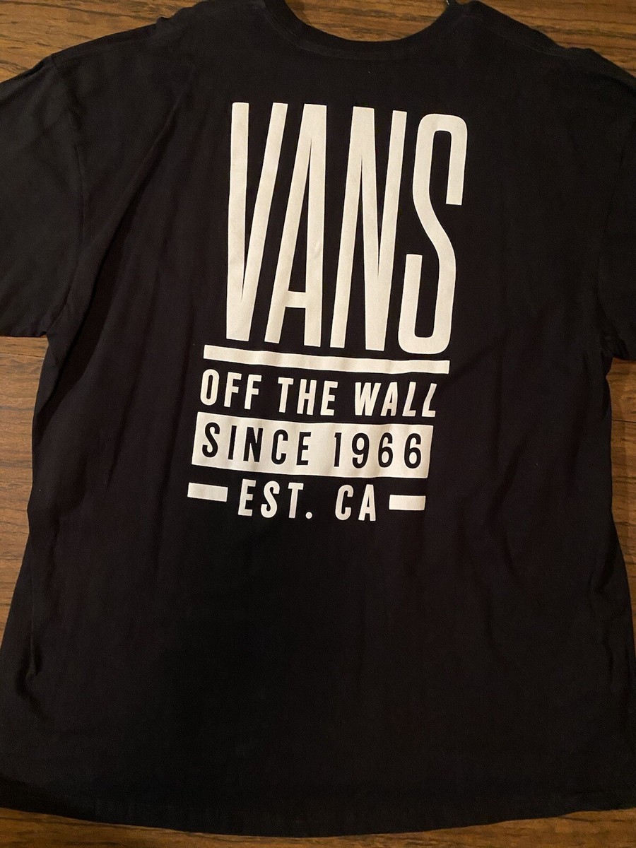 Vans XXL 2XL Shirt Vans Logo Black Pocket Tee | eBay