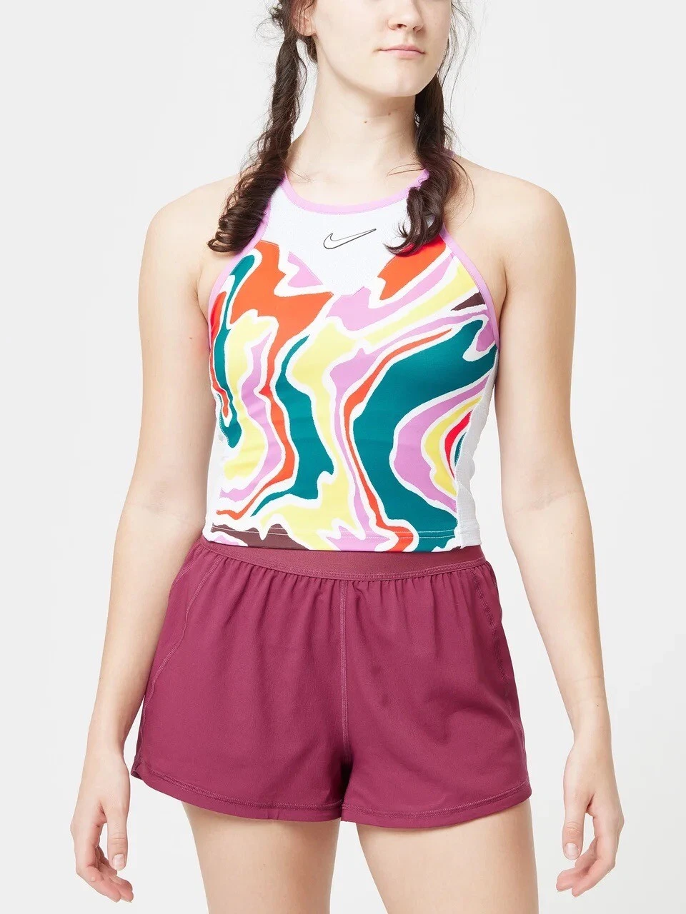Size XL- Nike Court Women's DRI-FIT SLAM Tennis Tank TOP, Multicolor.