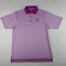 Bobby Jones Polo Shirt Mens 2XL XXL Purple Striped X-H20 Performance