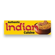 Indian Cuisine Vinyl Banner with Optional Sizes (Made in the USA)