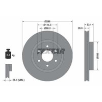 Textar 2X Bremsscheibe Vorne Ø296 Mm InnenbelüFtet FüR Nissan NP300 Navara